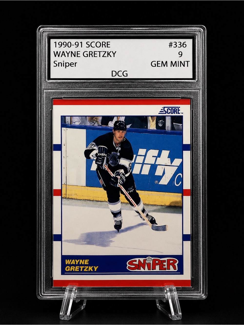 Score 1990-91 Wayne Gretzky Sniper Trading Card -